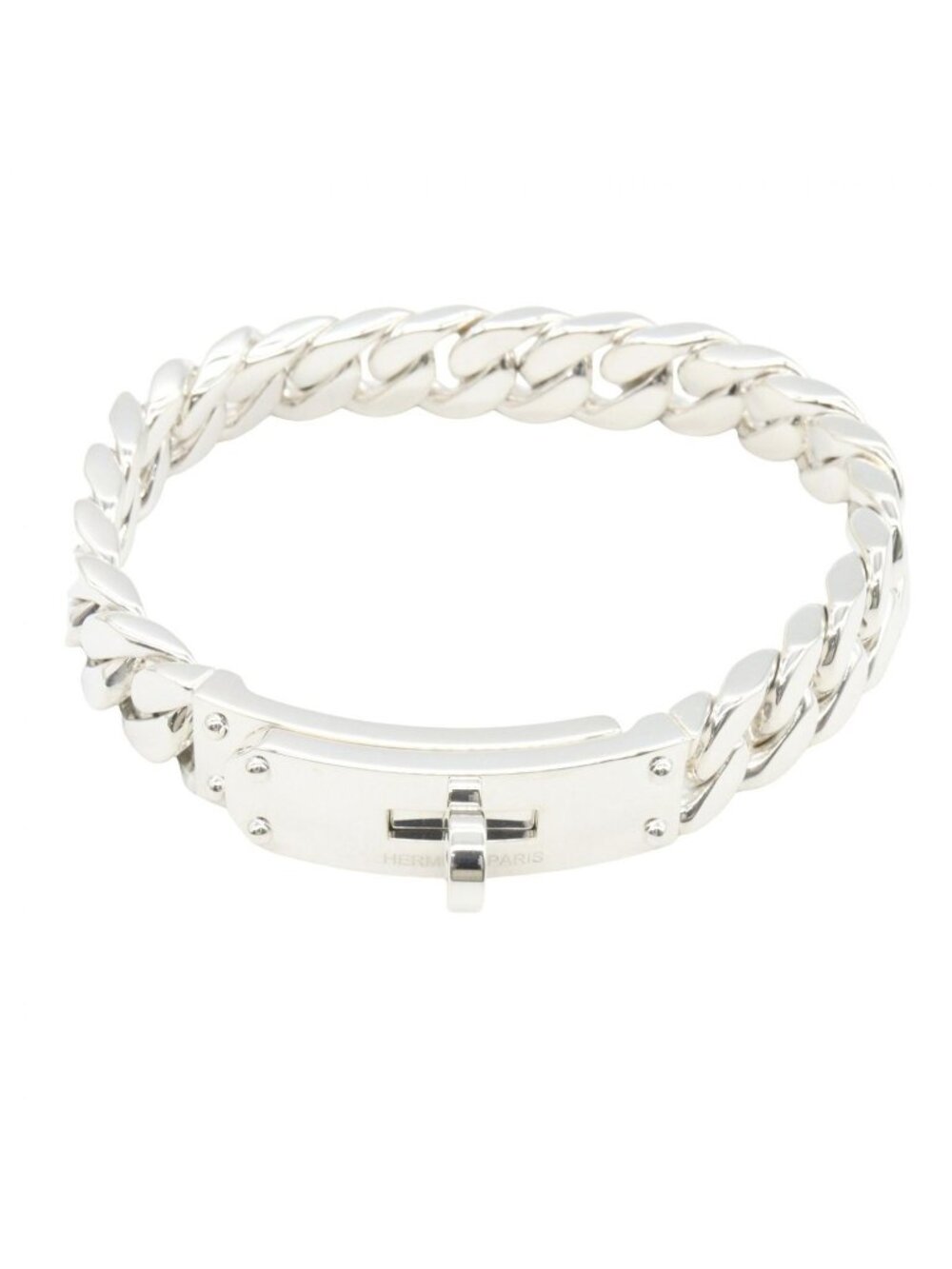 Hermes Bracelet Kelly Gourmette 925 Sterling Silver